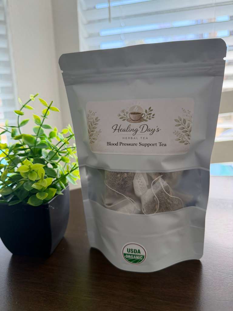 Blood Pressure Support Tea – organic herbal tea pouch