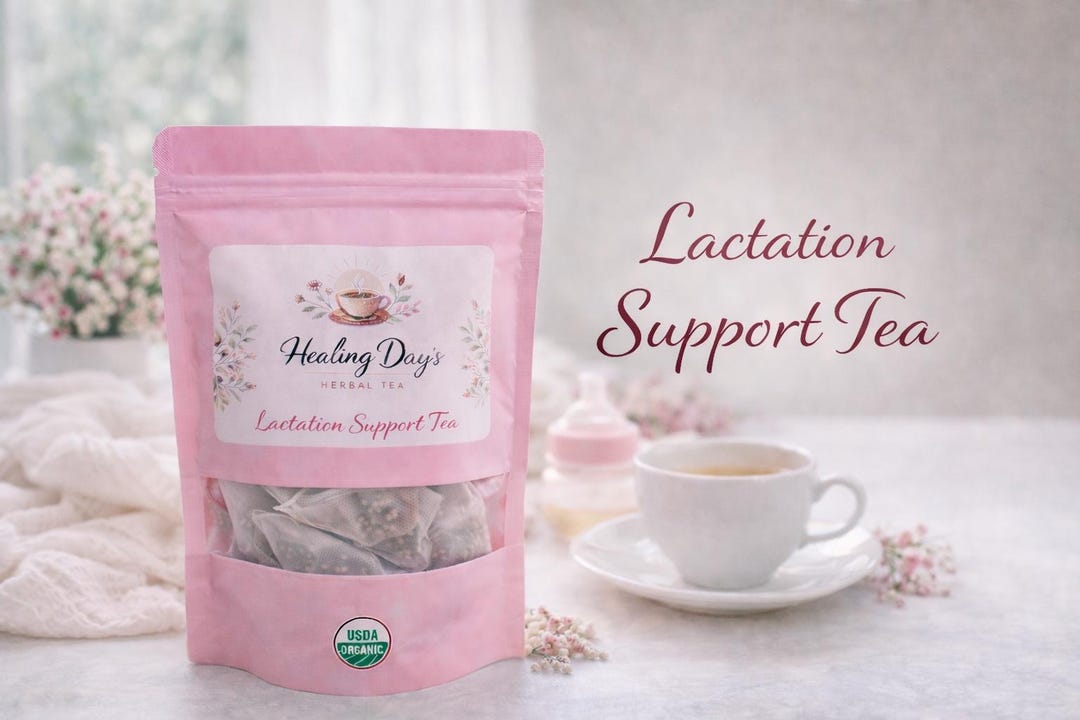 Lactation Support Tea – Nursing Herbal Blend for New Moms (Caffeine-Free)