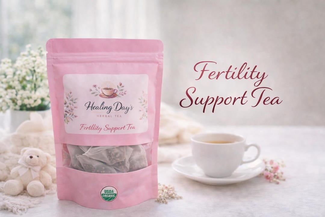 Fertility Support Herbal Tea – Women Wellness, Hormonal Balance & Relaxation (Caffeine-Free)