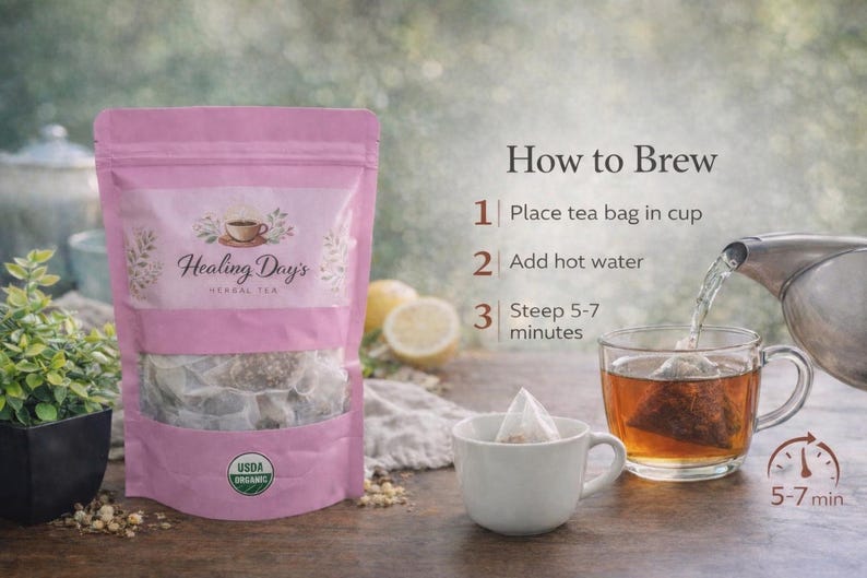 Fertility Support Herbal Tea – Women Wellness, Hormonal Balance & Relaxation (Caffeine-Free) - Image 6